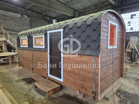 Баня «Буханочка» 6м из бочковой термодоски №82500301